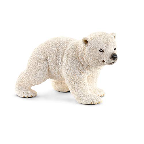 schleich 14708 Eisbärjunges, laufend, für Kinder ab 3+ Jahren, WILD LIFE - Spielfigur, White von SCHLEICH