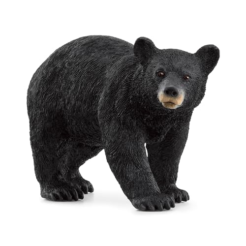 schleich 14869 Amerikanischer Schwarzbär, ab 3 Jahren, WILD LIFE - Spielfigur, 4 x 12 x 6 cm, Schwarz von SCHLEICH