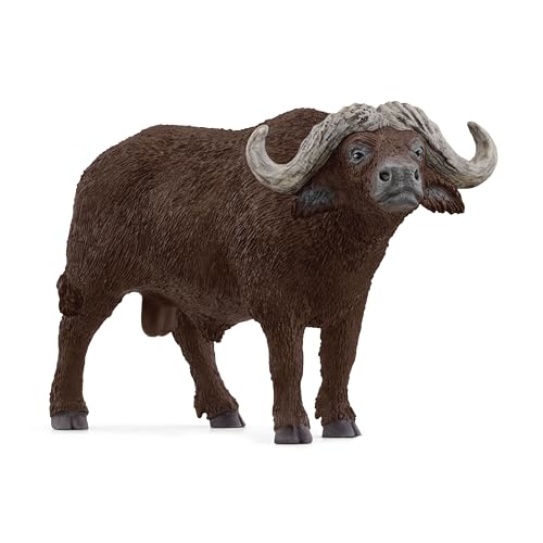 schleich 14872 Kaffernbüffel, ab 3 Jahren, WILD LIFE - Spielfigur, 4 x 13 x 7 cm, Black von SCHLEICH