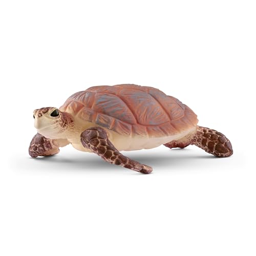 schleich 14876 Echte Karettschildkröte, ab 3 Jahren, WILD LIFE - Spielfigur, 6 x 7 x 2 cm, Braun von SCHLEICH