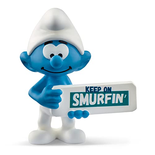 schleich 20843 Schlumpf Smurfin Schild, ab 3 Jahren, DIE SCHLÜMPFE - Spielfigur, 5 x 3 x 5 cm von SCHLEICH