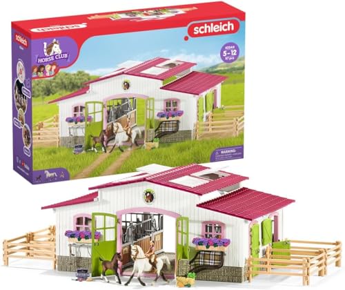 schleich 42344 Reiterhof mit Reiterin, Pferden und Zubehör, ab 5 Jahren, HORSE CLUB - Spielset, 97 Teile, exklusiv bei Amazon von SCHLEICH