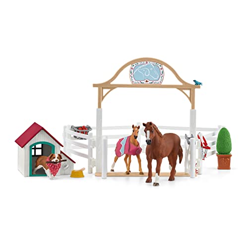 schleich 42458 HORSE CLUB Hannahs Gastpferde mit Hündin Ruby, für Kinder ab 5-12 Jahren, HORSE CLUB - Spielset von SCHLEICH