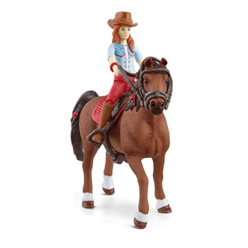 schleich HORSE CLUB | Hannah & Cayenne 42539 | bewegliche Mädchenfigur | mit Pferde Zubehör | tolles Geschenk für Mädchen und Jungen | Pferde Spielzeug ab 5 Jahren | 10 Teile | exklusiv bei Amazon von SCHLEICH