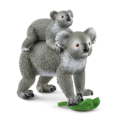 schleich 42566 Koala Mutter mit Baby, für Kinder ab 3+ Jahren, WILD LIFE - Spielset von SCHLEICH