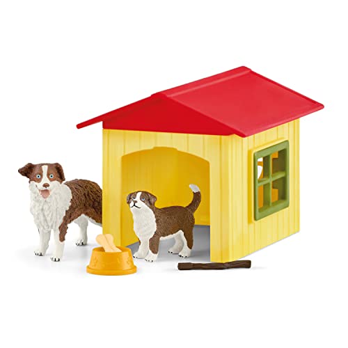 schleich 42573 Hundehütte, für Kinder ab 3+ Jahren, FARM WORLD - Spielset von SCHLEICH