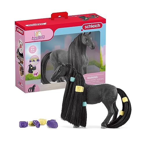 schleich HORSE CLUB Sofia's Beauties 42581 Criollo Definitivo Stute Spielset - 14-Teiliges Pferdespielzeugset mit Pferd mit Mähne & Zubehör für Fantasievolles Spiel Pferde Spielzeug ab 4 von SCHLEICH