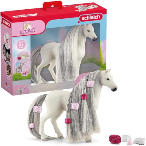 schleich HORSE CLUB Sofia's Beauties 42583 Quarter Horse Stute Spielset - 14-Teiliges Pferdespielzeugset mit Pferd mit Mähne und Zubehör für Fantasievolles Spiel Pferde Spielzeug ab 4 von SCHLEICH