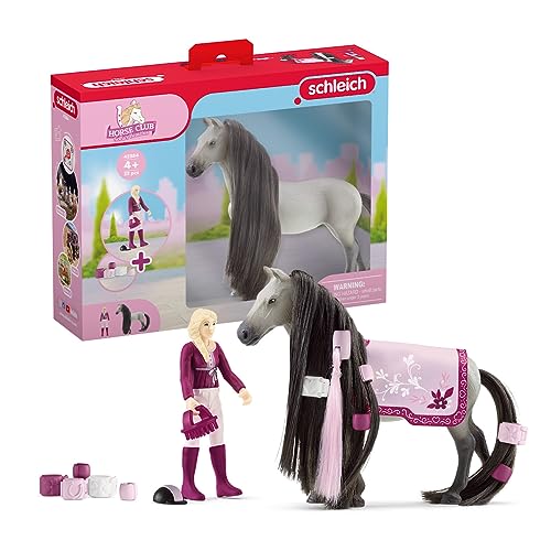 schleich HORSE CLUB 42584 Sofia's Beauties 18-Teiliges Pferde-Beauty-Set - Reiterin Sofia und Pferd mit Mähne und Schweif zum Striegeln plus Zubehör, Pferde Spielzeug ab 5 Jahren von SCHLEICH