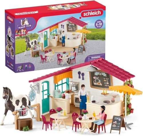 schleich 42592 Reiter-Café, ab 5 Jahren, HORSE CLUB - Spielset, 97 Teile von SCHLEICH