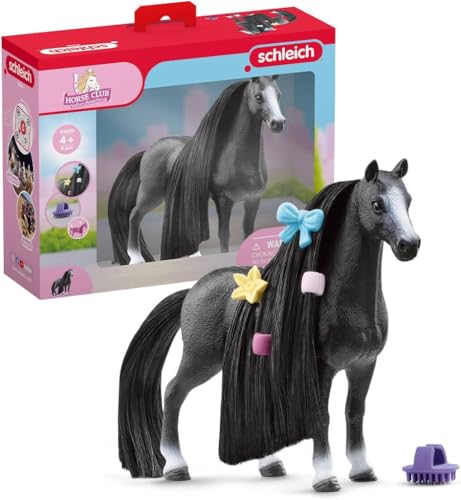 schleich HORSE CLUB 42620 Sofia's Beauties Quarter Horse Stute Styling Set - 8-Teiliges Spielset - Quarter Horse Stute, Beauty Horse Pferd mit Mähne, Pferde Spielzeug ab 4 Jahren von SCHLEICH