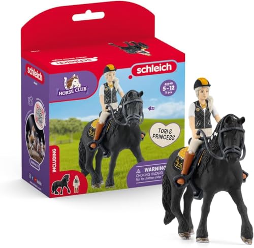 schleich 42640 Horse Club Tori & Princess, ab 5 Jahren, HORSE CLUB - Spielset, 11 Teile von SCHLEICH