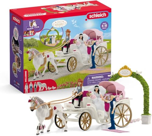 schleich 42641 Hochzeitskutsche, ab 5 Jahren, HORSE CLUB - Spielset, 106 Teile, Mehrfarbig/Meereswellen (Ocean Tides) von SCHLEICH