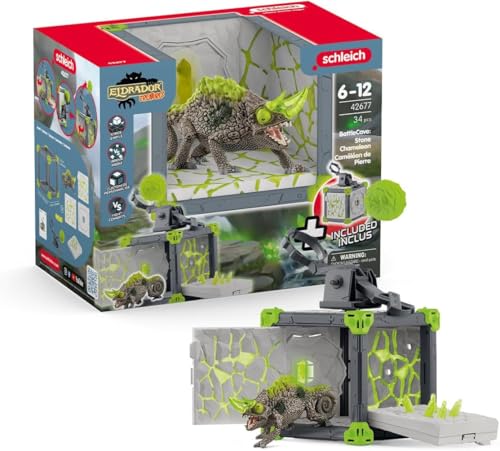 schleich 42677 BattleCave Steinchamäleons, ab 7 Jahren, ELDRADOR CREATURES - Spielset, 34 Teile von SCHLEICH