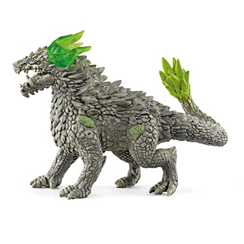 schleich ELDRADOR CREATURES | Steindrache 70149 | ELDRADOR schleich Monster Spielfigur mit beweglichem Kiefer und drehbarem Schwanz | tolles Geschenk für Kinder | ab 7 Jahren | 18 x 8 x 14 cm von SCHLEICH