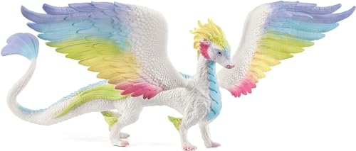 schleich 70728 BAYALA Regenbogendrache, farbenfrohe Drachen Figur mit 30,2 cm Flügelspannweite und beweglichen Teilen, Spielzeug für Kinder ab 5 Jahren, Alte Version von SCHLEICH