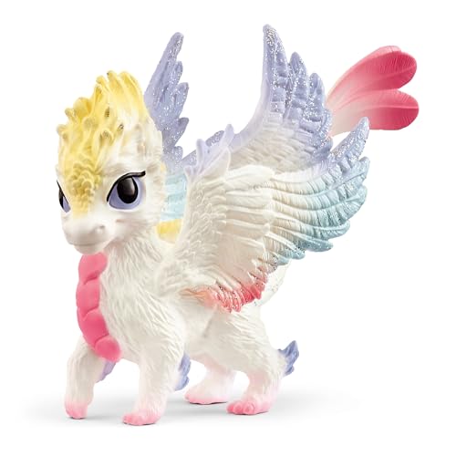 schleich 70825 Regenbogen Babydrache, ab 5 Jahren, BAYALA - Spielfigur, 6 x 10 x 7 cm von SCHLEICH