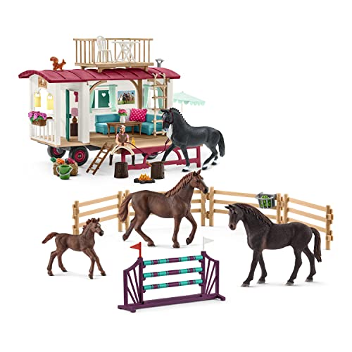 schleich 72141 Geheimes Turnier-Training am Caravan, für Kinder ab 5-12 Jahren, HORSE CLUB - Spielset von SCHLEICH