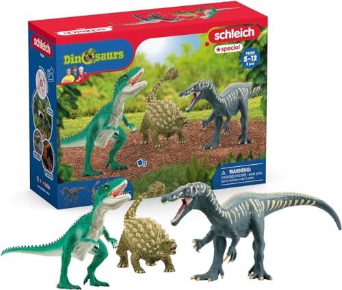 schleich DINOSAURS | Angriff des Dinosaurier Trios 72203 | schleich Dinosaurier Set aus 3 Dinosaurier Figuren | Dino Spielzeug Set | schleich Dinosaurier Spielzeug ab 3 Jahre | exklusiv bei Amazon von SCHLEICH