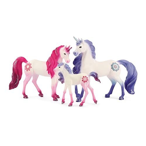 schleich 72211 Mandala Einhorn Familie, ab 5 Jahren, BAYALA - Spielset, 3 Teile von SCHLEICH