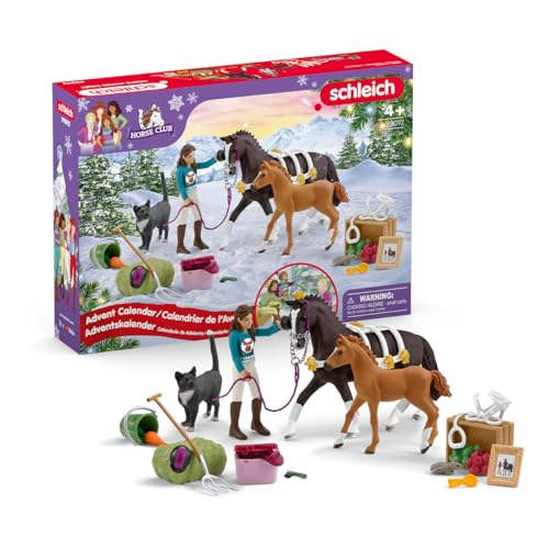 schleich 99092 Adventskalender Horse Club 2024, ab 5 Jahren, HORSE CLUB - Spielset, 36 Teile von SCHLEICH