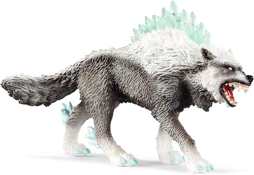 schleich ELDRADOR CREATURES | Schneewolf 42452 | ELDRADOR schleich Monster Spielfigur mit transparenten Rückenkristallen | tolles Geschenk für Mädchen und Jungen | ab 7 Jahren | 15 x 5 x 9 cm von SCHLEICH