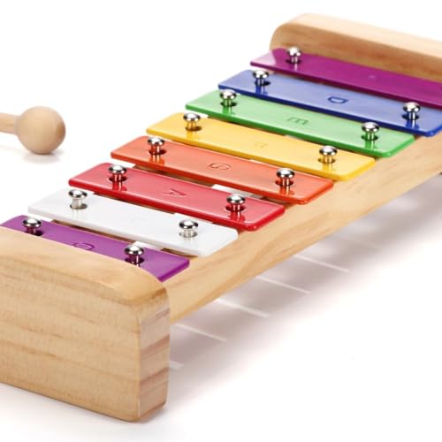 SCHMETTERLINE Holz-Glockenspiel Set mit Holzschlägeln & Notenheft inkl. - Musikinstrument für Kinder ab 3 Jahren - Fördert musikalische Früherziehung & Kreativität von SCHMETTERLINE