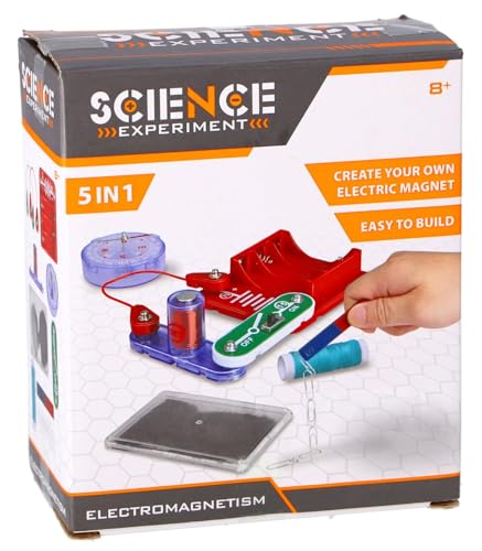 SCIENCE EXPERIMENT 370-4314 Elektrobaukasten Elektromagnetismus, Experimente für Zuhause, batteriebetrieben, Experimentierkasten mit elektrischen und magentischen Modulen, für Kinder ab 8 Jahren von SCIENCE EXPERIMENT