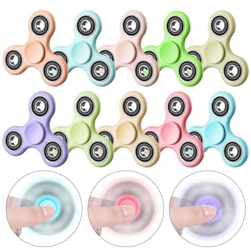 SCIONE 10 Stück Fidget Spinner Multifarbe Hand Spinner Kinder Finger Toys Anti Stress Angst ADHD Angst Ostern Party Geschenk Weihnachten von SCIONE