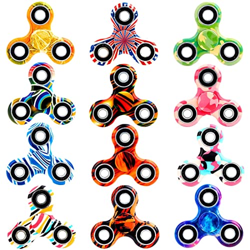 SCIONE 12 Stück Fidget Spinner, Anti-Stress-Entlastung Spielzeug, Fidget Spielzeug für Kinder und Erwachsene, Osternfingerspielzeug mit Lagerfokus, Fidget Restless, bunter Handspinner von SCIONE