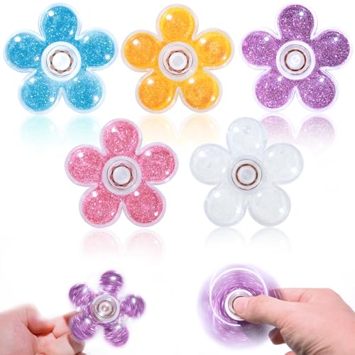 SCIONE 5er Glitzer Fidget Spinner Glitzerndes Fidget Toys Stress Angst ADHD Entlastung Ostern Geschenke für Kinder und Erwachsene von SCIONE