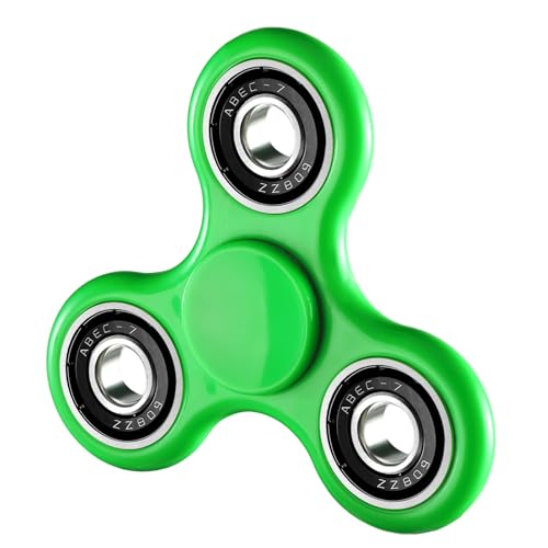 SCIONE Fidget Spinner Metall Hand Spinner Finger Toys Anti Stress Angst ADHD Relief Fidgets Spielzeug Geschenke für Kinder L-Grün von SCIONE