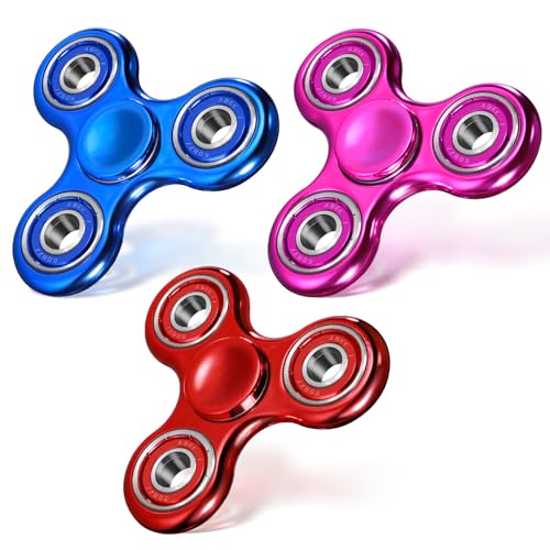 SCIONE 3Stück Fidget Spinner Sensorisches Hand Zappelspielzeug, Angst Stress Relief Geburtstag Geschenke für Kinder Jungen Erwachsene Mädchen von SCIONE