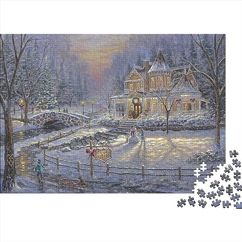 Weihnachtspuzzle 1000 Teile Castle in The Snow,1000pcs (75x50cm) Puzzles Für Erwachsene Klassische Puzzles 1000 Teile Erwachsene Puzzles von SCOOVY