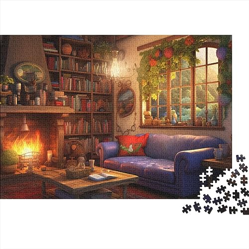 Cosy Room Puzzle Herausforderungsspielzeug Puzzle Für Erwachsene Jigsaw Puzzle Einzigartiges Geschenk- Cosy Chalets, Puzzle Holzspielzeug Für Erwachsene Und Ab 14 Jahren, 1000pcs (75x50cm) von SCOOVY