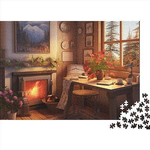 Warm Room Puzzle Erwachsene 1000 Teile, Puzzle Einzigartiges Geschenk Cosy Room Cosy Cottage Puzzles 1000 Teile Für Erwachsene Ab 14 Jahren - 1000pcs (75x50cm) von SCOOVY