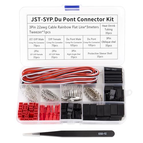 SCOOYUCK JST 70 Sets Stecker 2 Polig, Du-pont Modellbau Stecker 3 polig, Kompatibel mit JST SYP Futaba, Geeignet für Ferngesteuerte DIY-Autos und Flugmodelle. von SCOOYUCK