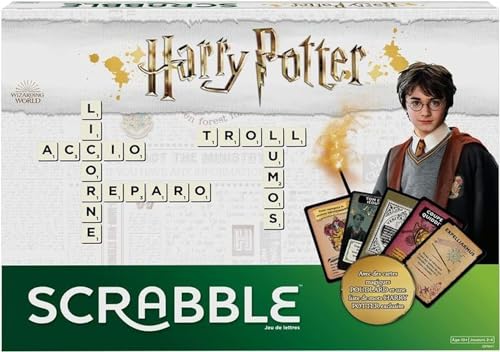 Mattel Games - Scrabble Harry Potter – Gesellschaftsspiel und Buchstaben – 2 bis 4 Spieler – ab 10 Jahren von Mattel Games