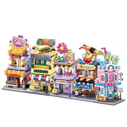 SCTCACR Keeppley Blocks Kinder Gebäude Spielzeug Mädchen Puzzle Stadt Straße Ecke Home Decor Geschenk K22001 K22002 K22003 K22004 K22005 (with original Box,K28001-K28005(5pcs/Set)) von SCTCACR