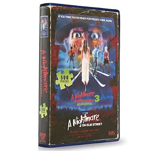 SD TOYS Puzzle 500 Teile VHS Nightmare ELM Street Limited Edition, Schwarz, Standard (SDTWRN25586) von SD TOYS