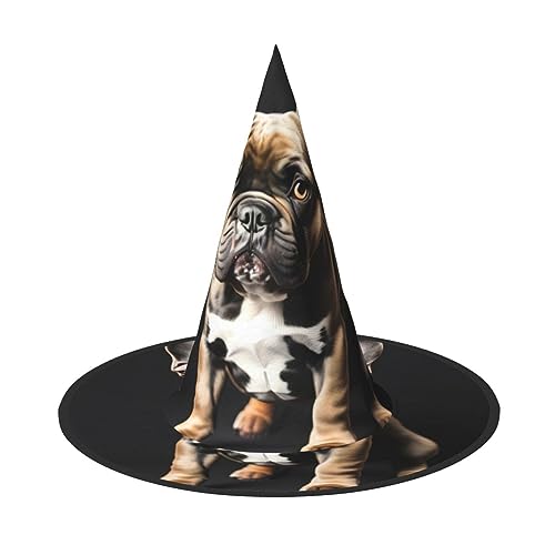 SDEGTHO Spitzkappe, lange Ohren, französische Bulldogge, Hexenhut für Halloween, Kostüm, Party, Weihnachten, Maskerade, Karneval, Cosplay, 3 Stück von SDEGTHO