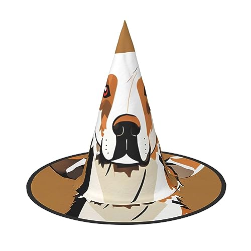 SDEGTHO Spitzkappe, niedlicher Tier-Hund, Hexenhut, für Halloween, Kostüm, Party, Weihnachten, Maskerade, Karneval, Cosplay, 3 Stück von SDEGTHO