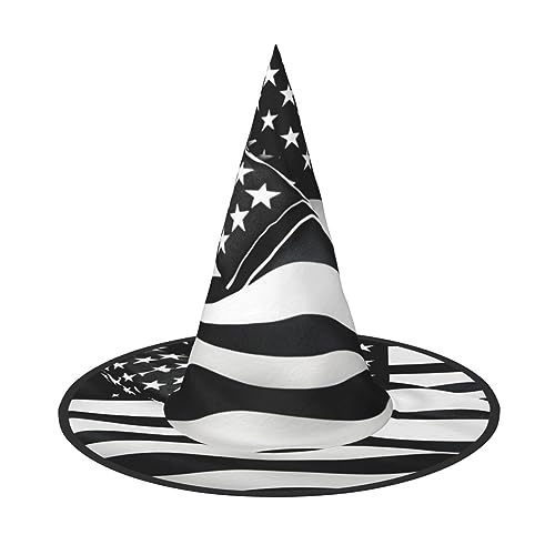 SDEGTHO Spitzkappe, schwarz-weiß, amerikanische Flagge, Hexenhut, für Halloween, Kostümparty, Weihnachten, Maskerade, Karneval, Cosplay, 3 Stück von SDEGTHO