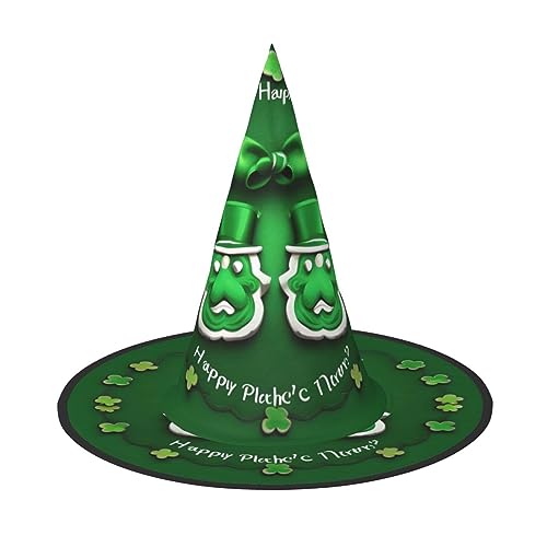 SDEGTHO Spitzkappe Happy St. Patrick's Day Hexenhut für Halloween Kostüm Party Weihnachten Maskerade Karneval Cosplay 3 Stück von SDEGTHO