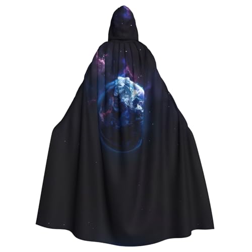 SDEGTHO Universe Planet Kapuzenumhang für Erwachsene, Hexenkostüm, Halloween, für Damen und Herren, Cosplay-Kostüme von SDEGTHO