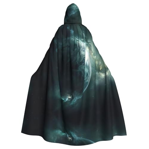 SDEGTHO Universe Planet Kapuzenumhang für Erwachsene, Hexenkostüm, Halloween, für Damen und Herren, Cosplay-Kostüme von SDEGTHO