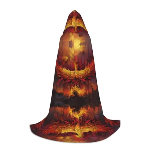 SDFCUMDM Fantasy Phoenix Print Kapuzenumhang für Teenager für Halloween Cosplay Kostüme von SDFCUMDM