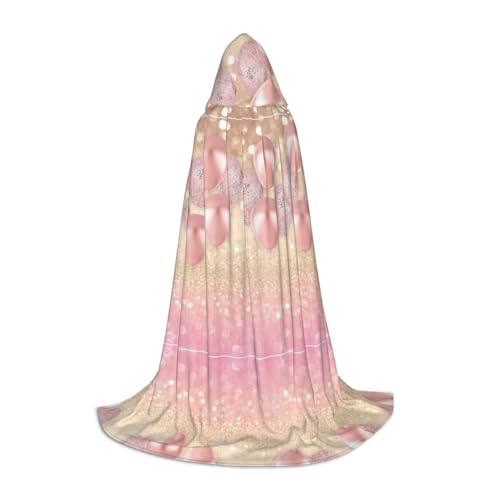 SDFCUMDM Rosa Glitzer Ballon Druck Kapuzenumhang für Teenager für Halloween Cosplay Kostüme von SDFCUMDM