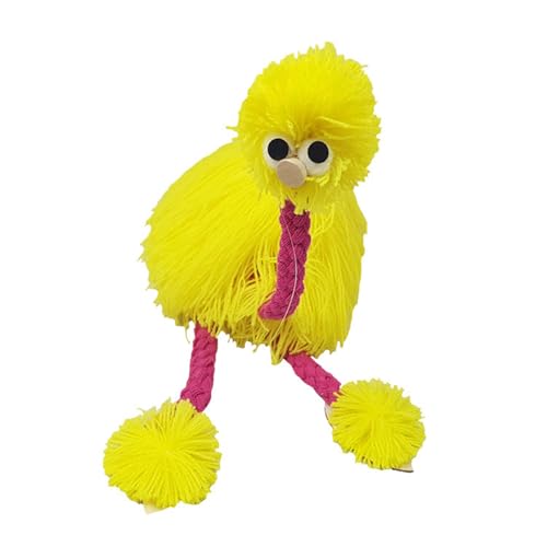 SDFGBNJK Kinder Marionette Strauß, Ostrich Toy Die neue Aufklärung für Kinder liefert traditionelles Volkspuzzle Hand gemacht Ostrich Marionette String Eltern Kind Interaktives Spielzeug,Gelb von SDFGBNJK