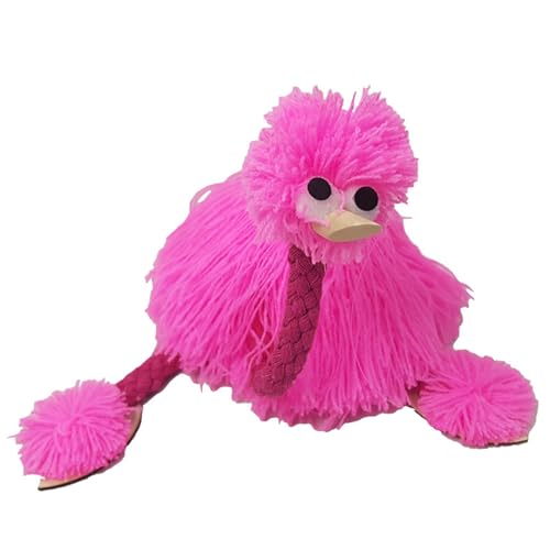 SDFGBNJK Kinder Marionette Strauß, Ostrich Toy Die neue Aufklärung für Kinder liefert traditionelles Volkspuzzle Hand gemacht Ostrich Marionette String Eltern Kind Interaktives Spielzeug,Rosa von SDFGBNJK